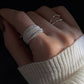 (limited offer) Silver Multilayer Twining Ring Minimalism Style Ring For Woman