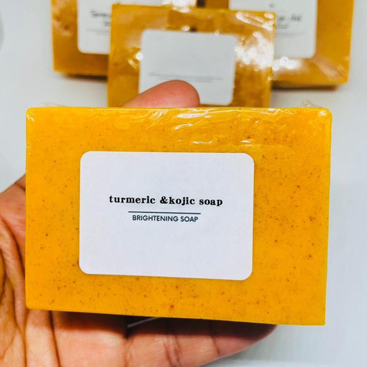 Turmeric Soap Bar for Face and Body - Natural Handmade Soap for Acne, Dark Spots and Smooth Skin