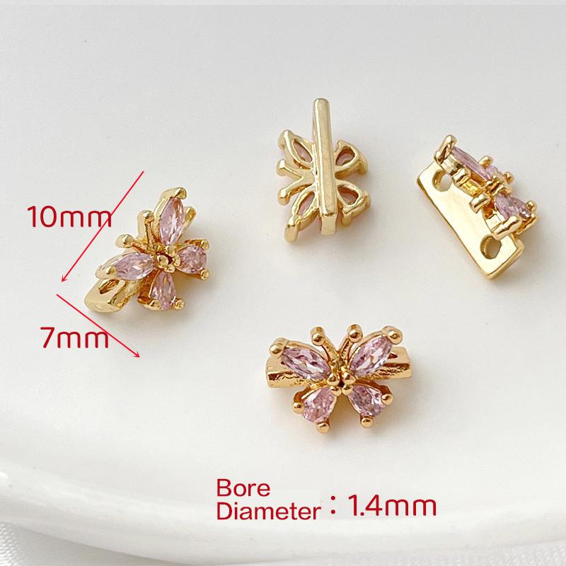 (No.9 Exclusive) Assorted premium zircon inlaid 2/3-row spacer collection for jewelry making