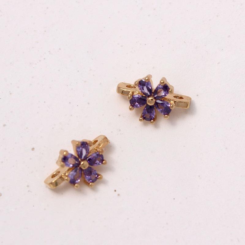 (No.9 Exclusive) Assorted premium zircon inlaid 2/3-row spacer collection for jewelry making