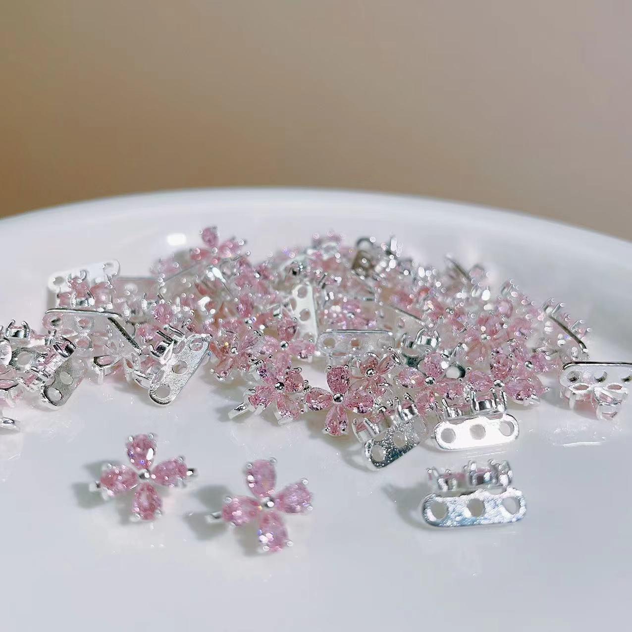 (No.9 Exclusive) Assorted premium zircon inlaid 2/3-row spacer collection for jewelry making