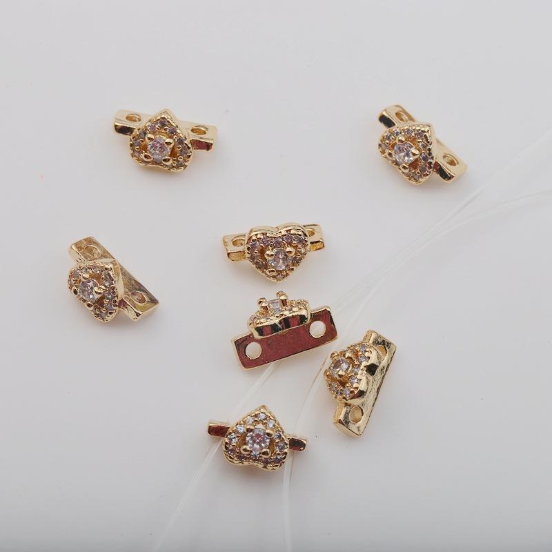 (No.9 Exclusive) Assorted premium zircon inlaid 2/3-row spacer collection for jewelry making