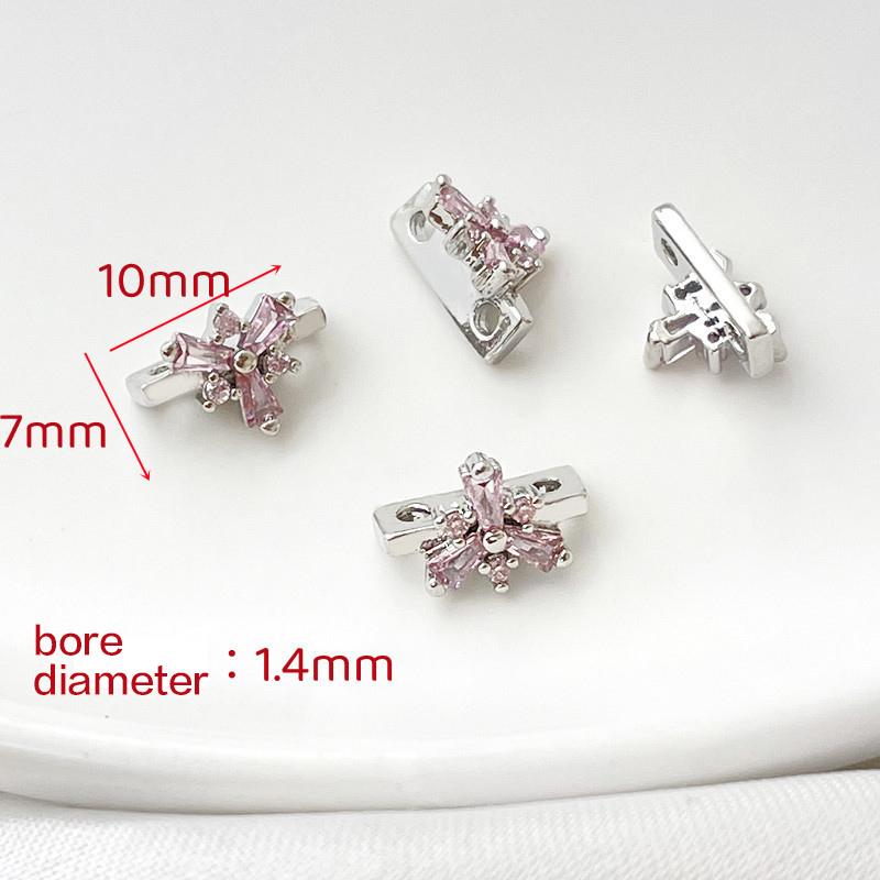 (No.9 Exclusive) Assorted premium zircon inlaid 2/3-row spacer collection for jewelry making