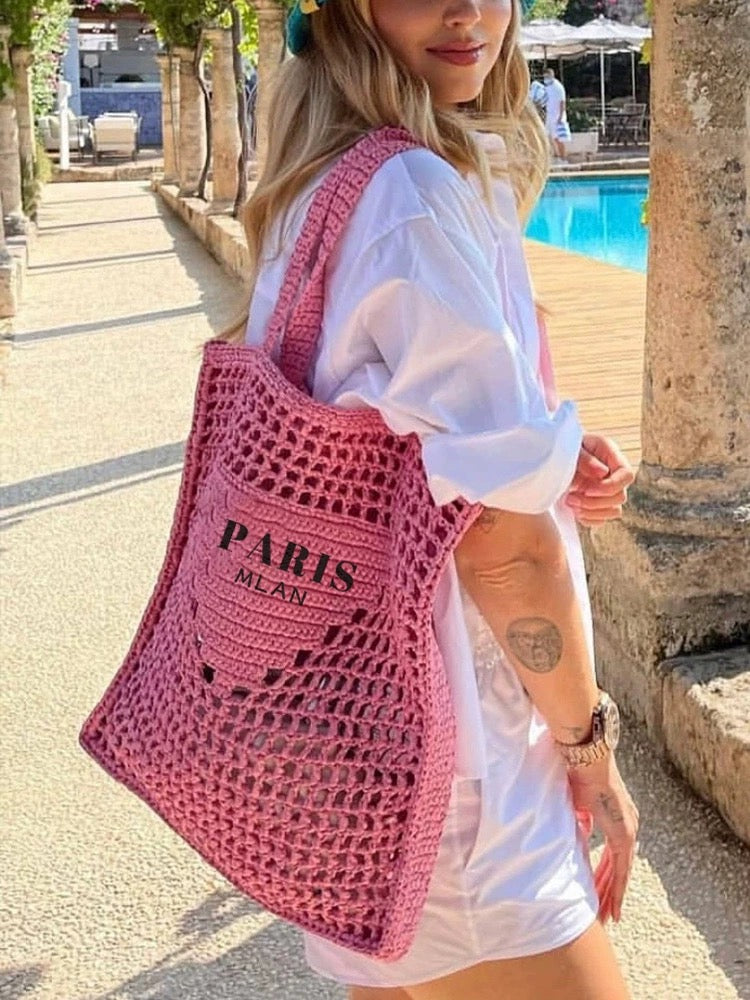 2024 Trendy Knitted Summer Bag Beach Bag Ins Style