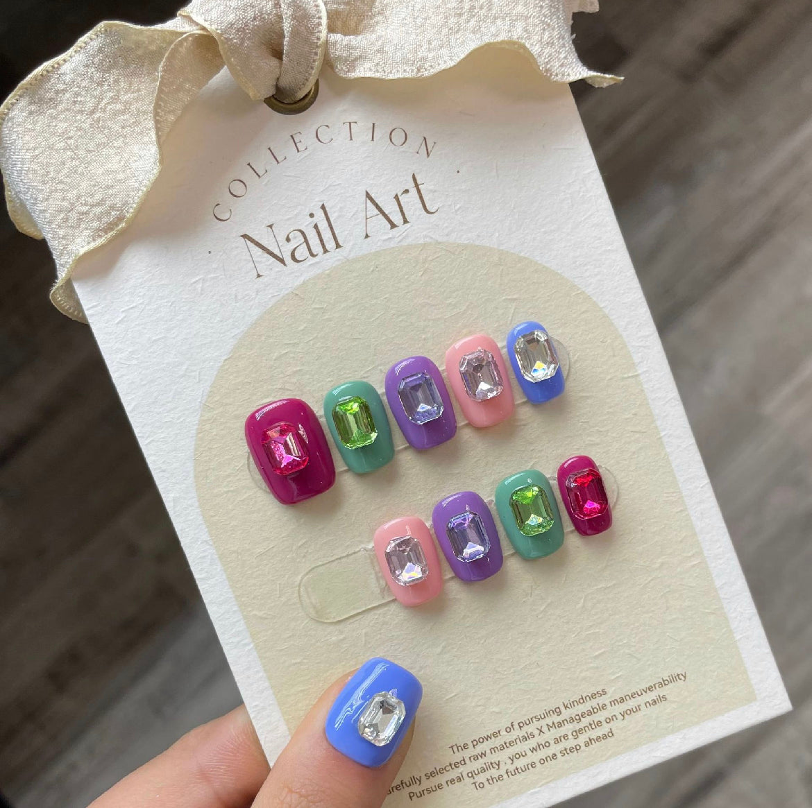 Hand made UV Long Press on Nails Nail Tips