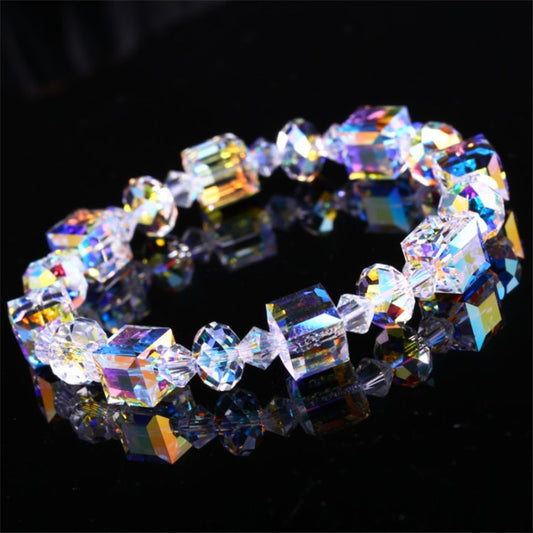 Finished Version Swarovski aurora cube bracelet crystal bracelet for woman