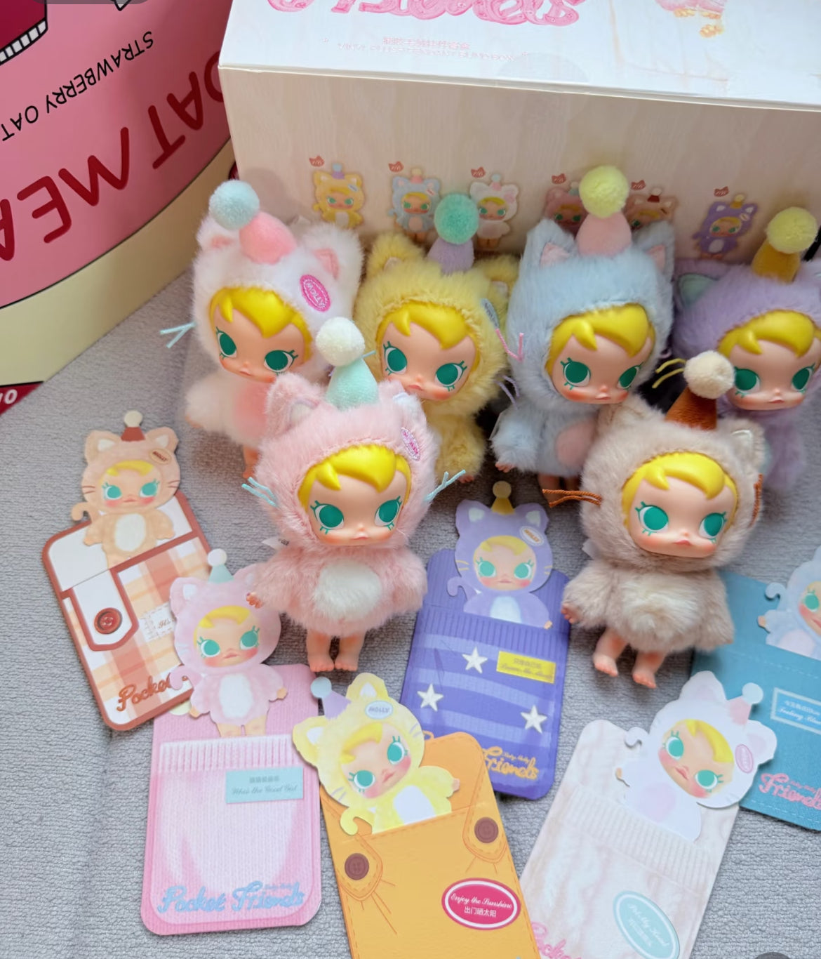 POPM Molly Baby Molly Pocket Friends Plush Pendant Blind Box For Age 15+