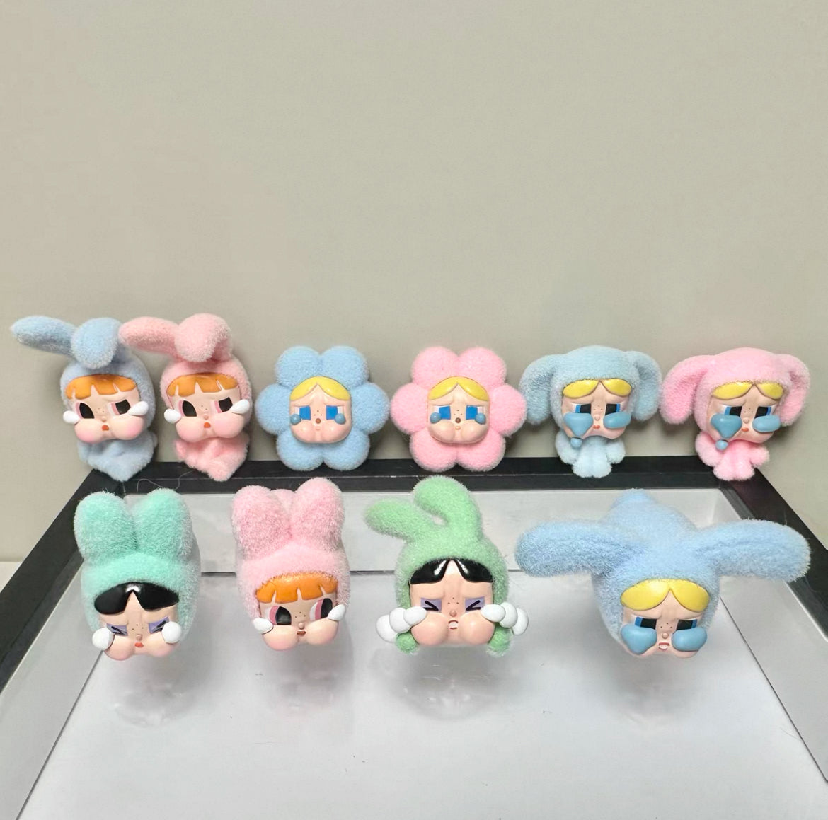 (Exclusive) LABUBU & Crybaby DIY Flocked MINI Doll 4cm