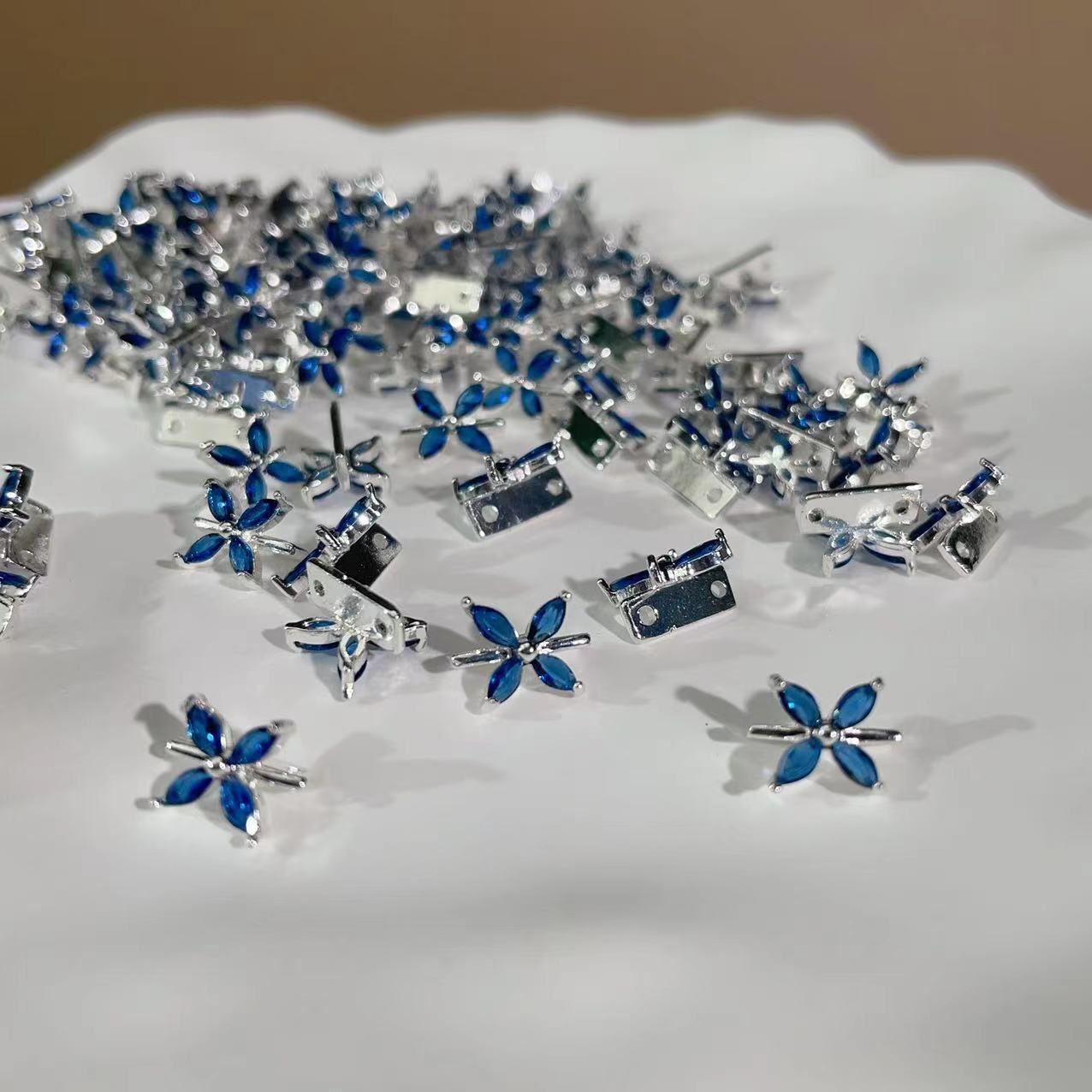 (No.9 Exclusive) Assorted premium zircon inlaid 2/3-row spacer collection for jewelry making