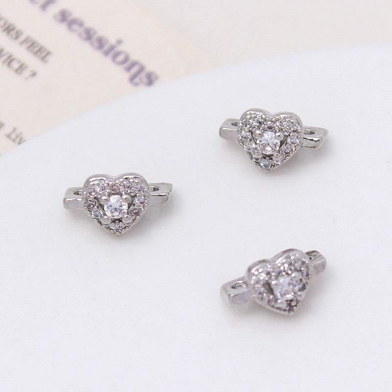 (No.9 Exclusive) Assorted premium zircon inlaid 2/3-row spacer collection for jewelry making