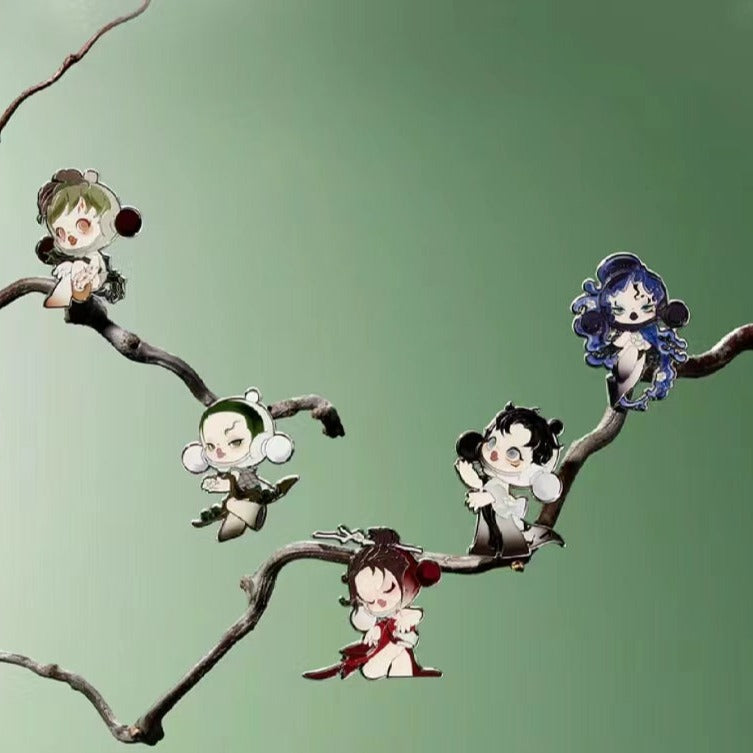 SKULLPANDA The Ink Plum Blossom Series Badge Blind Box for ages 15+