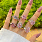 PINK S925 Sterling Silver AAAAA Lab Zircon Super Sparkling Diamond Ring Promising Ring Fashion Women's Ring