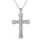 CROSS S925 Sterling Silver Zirconia Super Sparkling Necklace Hippop Necklace