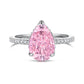 PINK S925 Sterling Silver AAAAA Lab Zircon Super Sparkling Diamond Ring Promising Ring Fashion Women's Ring