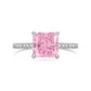 PINK S925 Sterling Silver AAAAA Lab Zircon Super Sparkling Diamond Ring Promising Ring Fashion Women's Ring