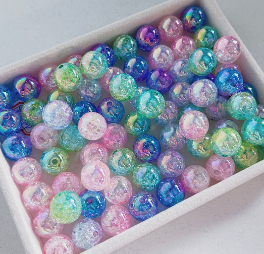 Rainbow Cracking Crystal Acrylic Beads for ages 15+