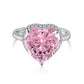 PINK S925 Sterling Silver AAAAA Lab Zircon Super Sparkling Diamond Ring Promising Ring Fashion Women's Ring