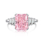 PINK S925 Sterling Silver AAAAA Lab Zircon Super Sparkling Diamond Ring Promising Ring Fashion Women's Ring