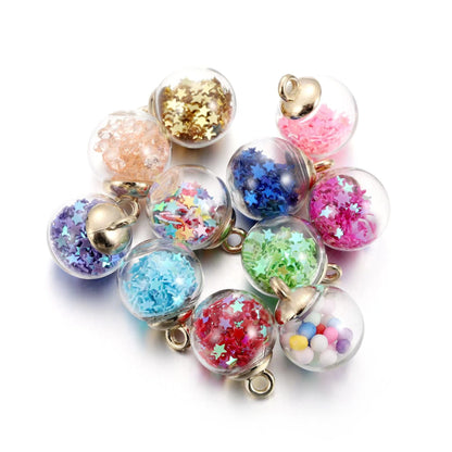 Colorful Sequin Crystal Glass Charms for DIY Keyring Accessories for ages 15+