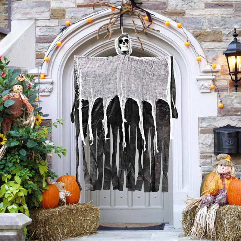 Halloween Skeleton Ghost Face Doorway Ornament