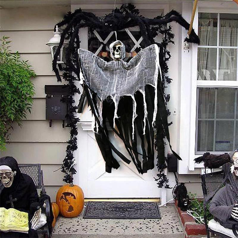 Halloween Skeleton Ghost Face Doorway Ornament