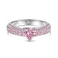 PINK S925 Sterling Silver AAAAA Lab Zircon Super Sparkling Diamond Ring Promising Ring Fashion Women's Ring