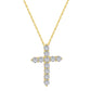 CROSS S925 Sterling Silver Zirconia Super Sparkling Necklace Hippop Necklace