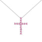 CROSS S925 Sterling Silver Zirconia Super Sparkling Necklace Hippop Necklace