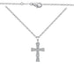 CROSS S925 Sterling Silver Zirconia Super Sparkling Necklace Hippop Necklace