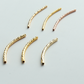 A6-14K gold-plated curved tube bracelet/necklace beading material for jewellery making