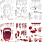 Halloween Blood Prints Decorative Wall Stickers