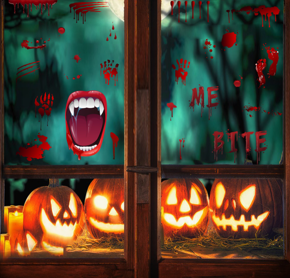 Halloween Blood Prints Decorative Wall Stickers