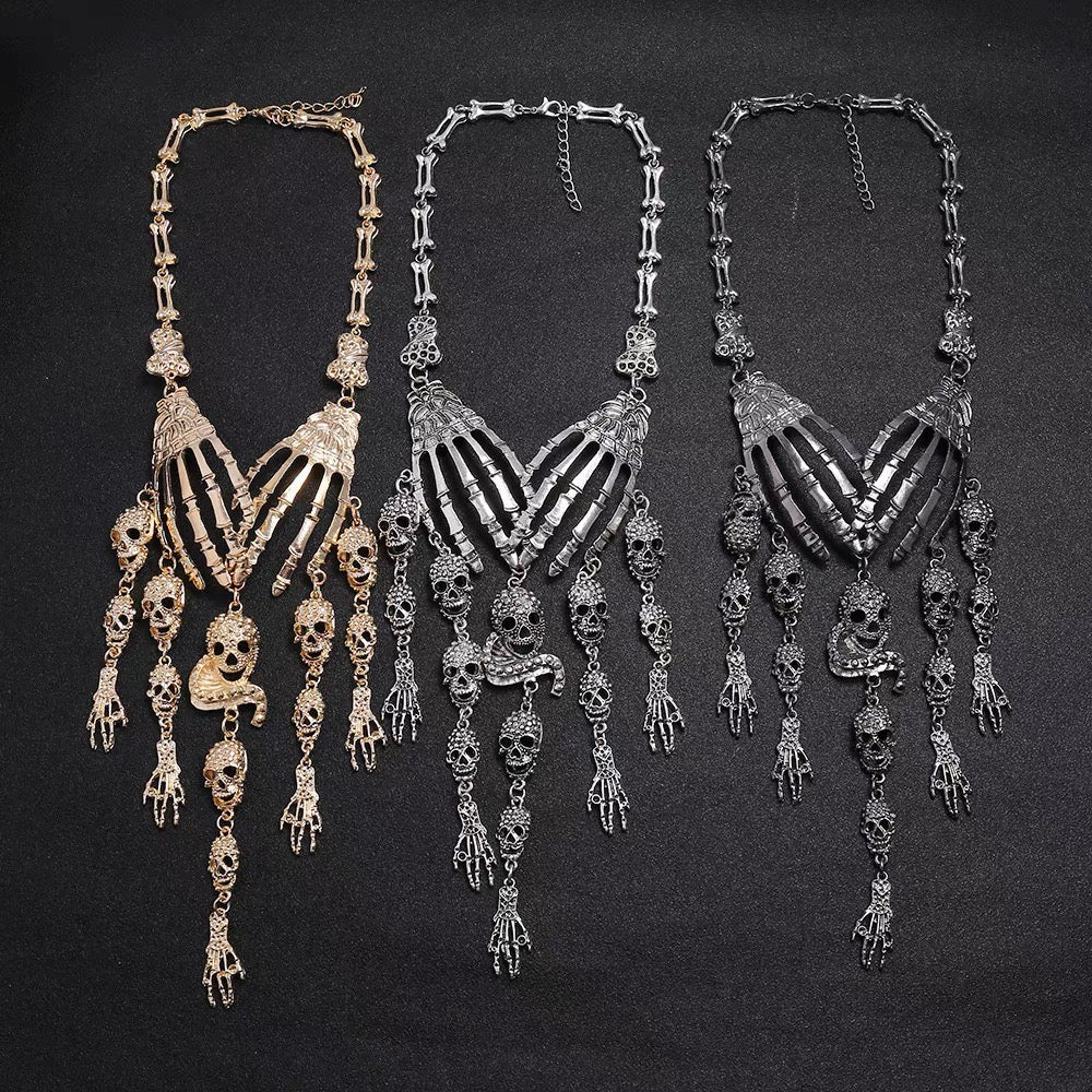 Halloween Dark Skull Necklace