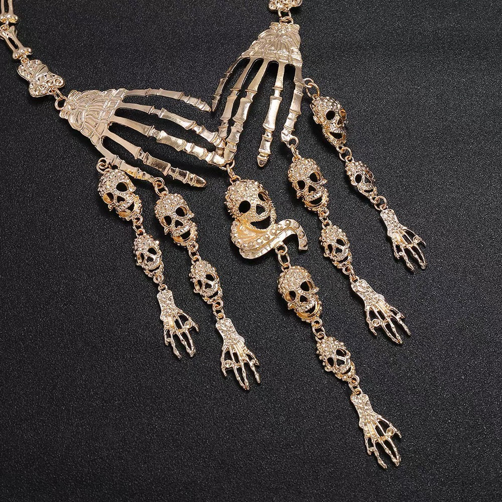 Halloween Dark Skull Necklace