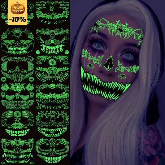 Halloween Glow-in-the-Dark Tattoo Stickers