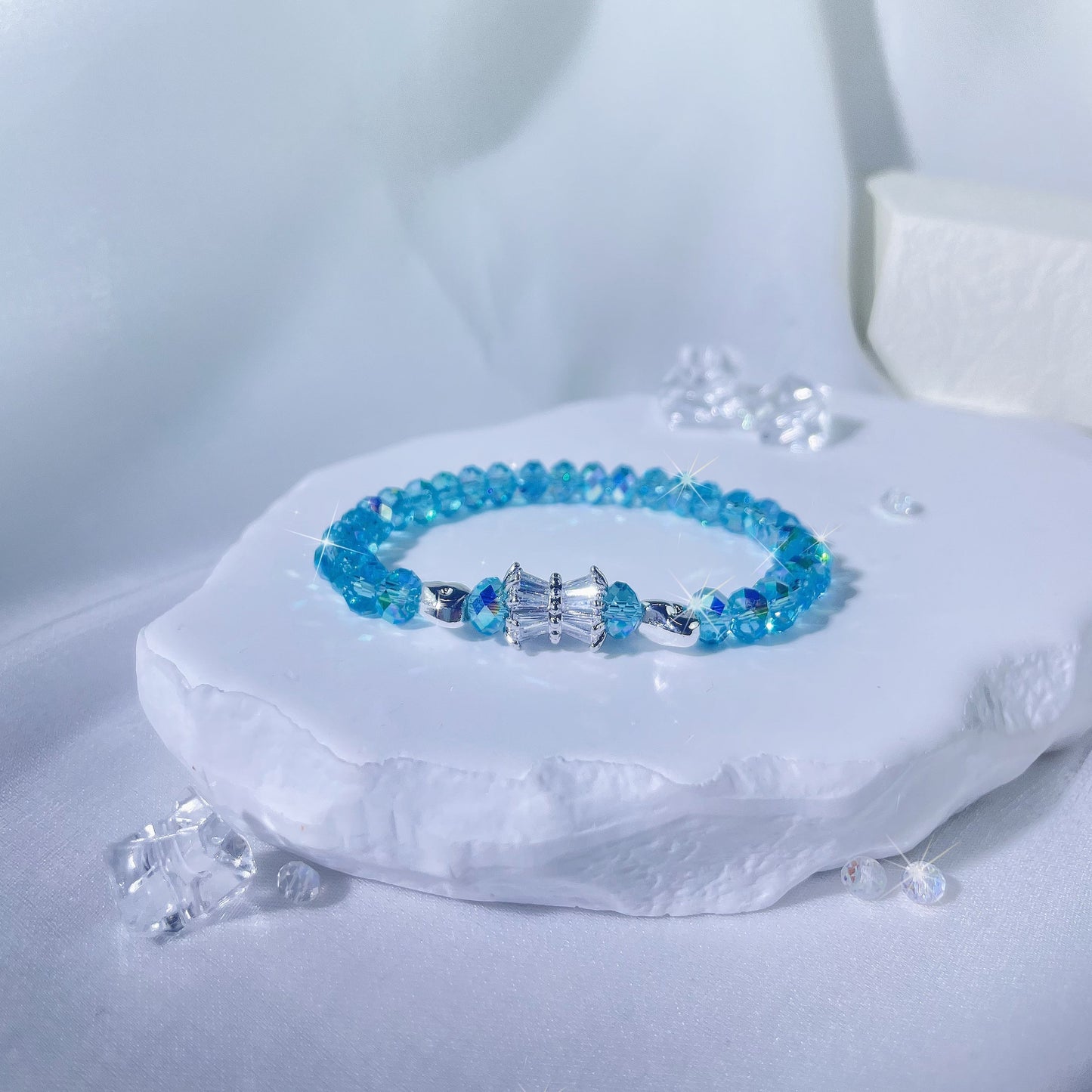 Teal Blue K9 ring and bracelet collection