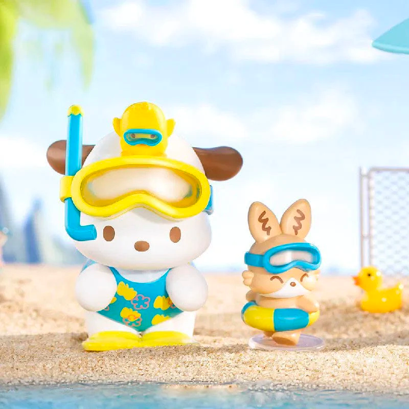 Sanrio Pochacco Holiday Beach Series Blind Box Doll for ages 15+