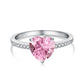 PINK S925 Sterling Silver AAAAA Lab Zircon Super Sparkling Diamond Ring Promising Ring Fashion Women's Ring