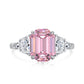 PINK S925 Sterling Silver AAAAA Lab Zircon Super Sparkling Diamond Ring Promising Ring Fashion Women's Ring