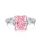 PINK S925 Sterling Silver AAAAA Lab Zircon Super Sparkling Diamond Ring Promising Ring Fashion Women's Ring