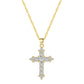 CROSS S925 Sterling Silver Zirconia Super Sparkling Necklace Hippop Necklace