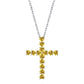 CROSS S925 Sterling Silver Zirconia Super Sparkling Necklace Hippop Necklace