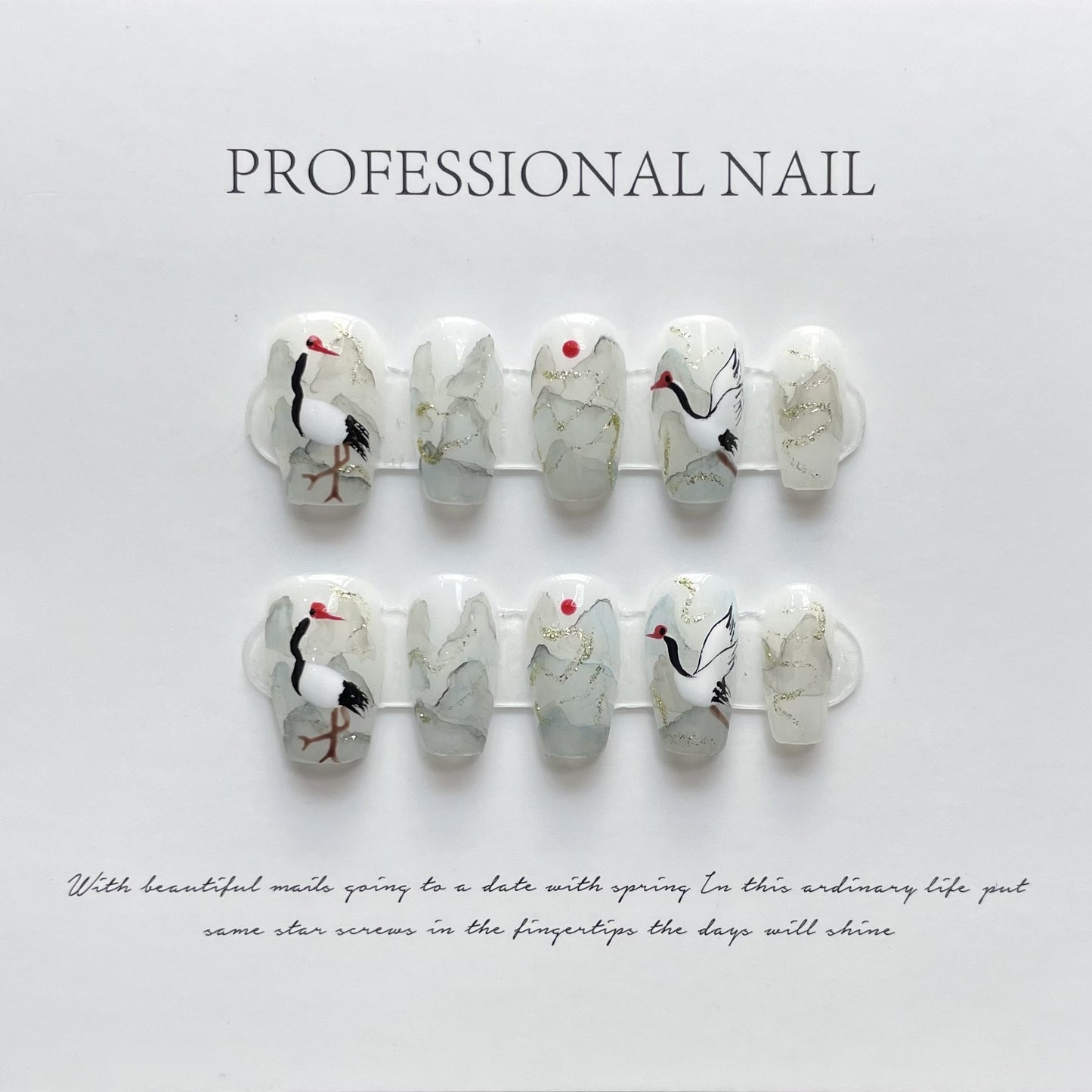 Hand made UV Long Press on Nails Nail Tips