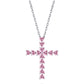 CROSS S925 Sterling Silver Zirconia Super Sparkling Necklace Hippop Necklace