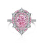 PINK S925 Sterling Silver AAAAA Lab Zircon Super Sparkling Diamond Ring Promising Ring Fashion Women's Ring