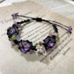 Hand-made Woven Natural Rough Gemstone Energy Healing Stone Bracelet