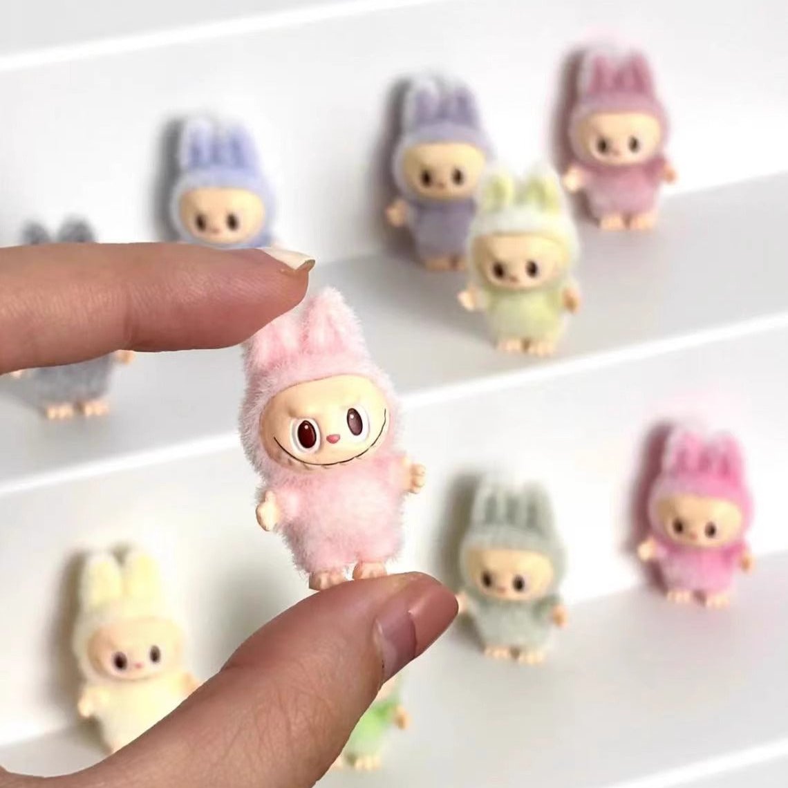 (Exclusive) LABUBU DIY Flocked MINI Doll 4cm