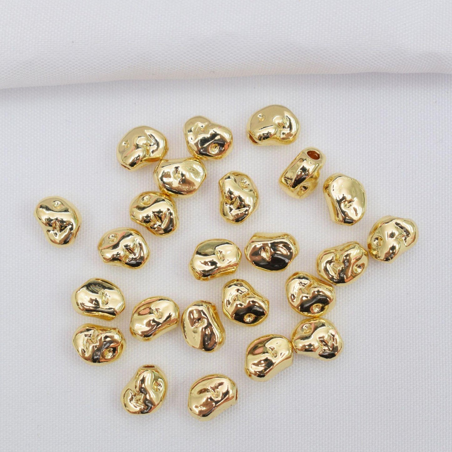 (no.19)  Irregular Stone & Wheel Premium Spacer Beads For Jewelry Making