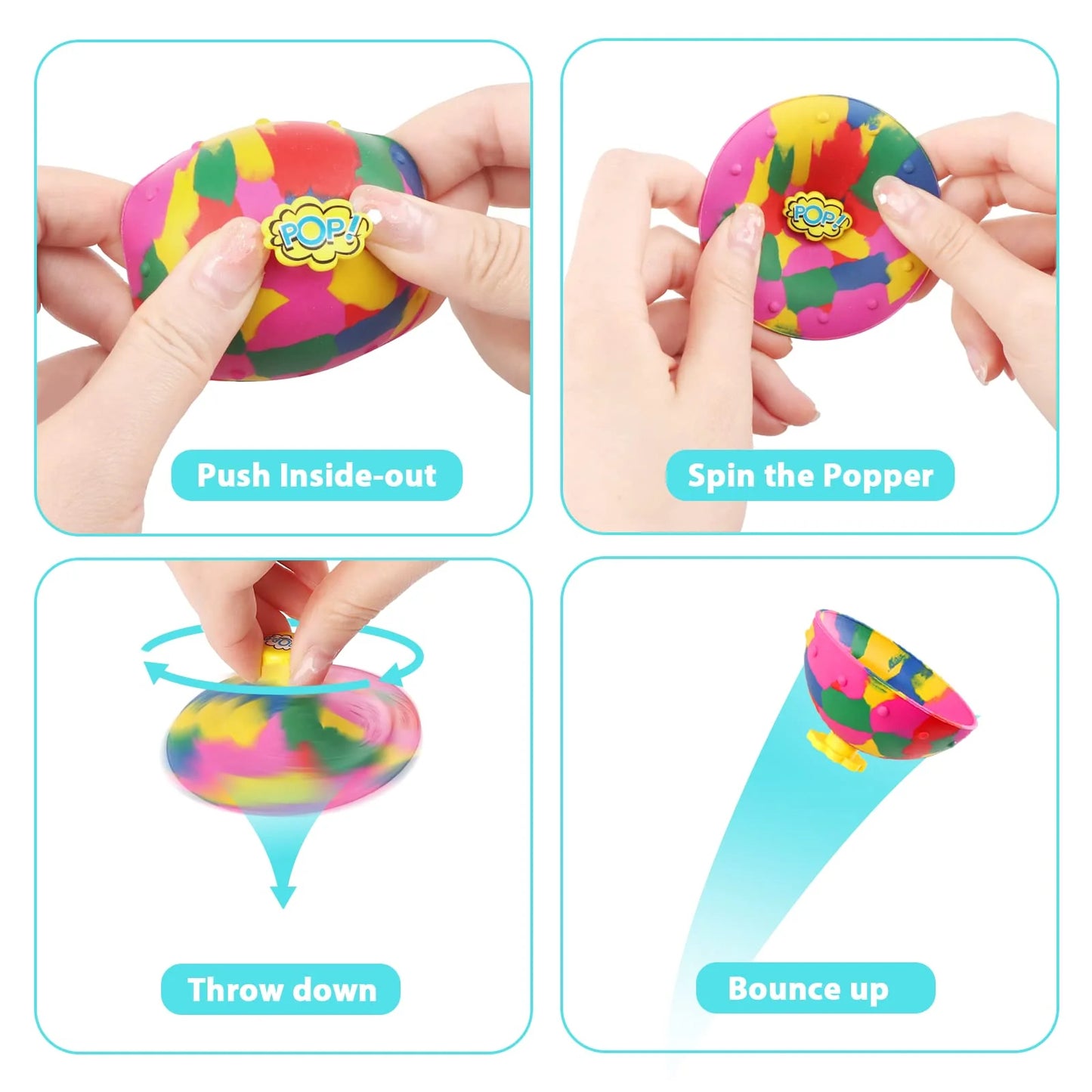 Pop it bowl (4-pack) - Outdoor Sports Novelty Stress Relief Toys