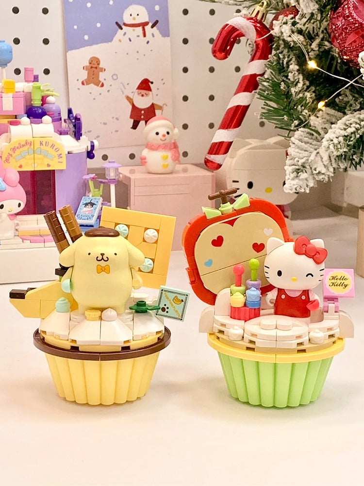 Sanrio Cupcake Building Blocks decorative doll Series Blind Box Doll for ages 15+